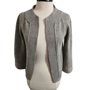 J Crew Women's‎ Carnigan Sweater Wool Cashmere Blend Size M Gray style #97657